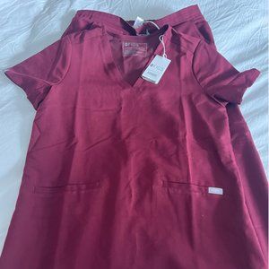 Figs Scrubs- Size Small burgundy
